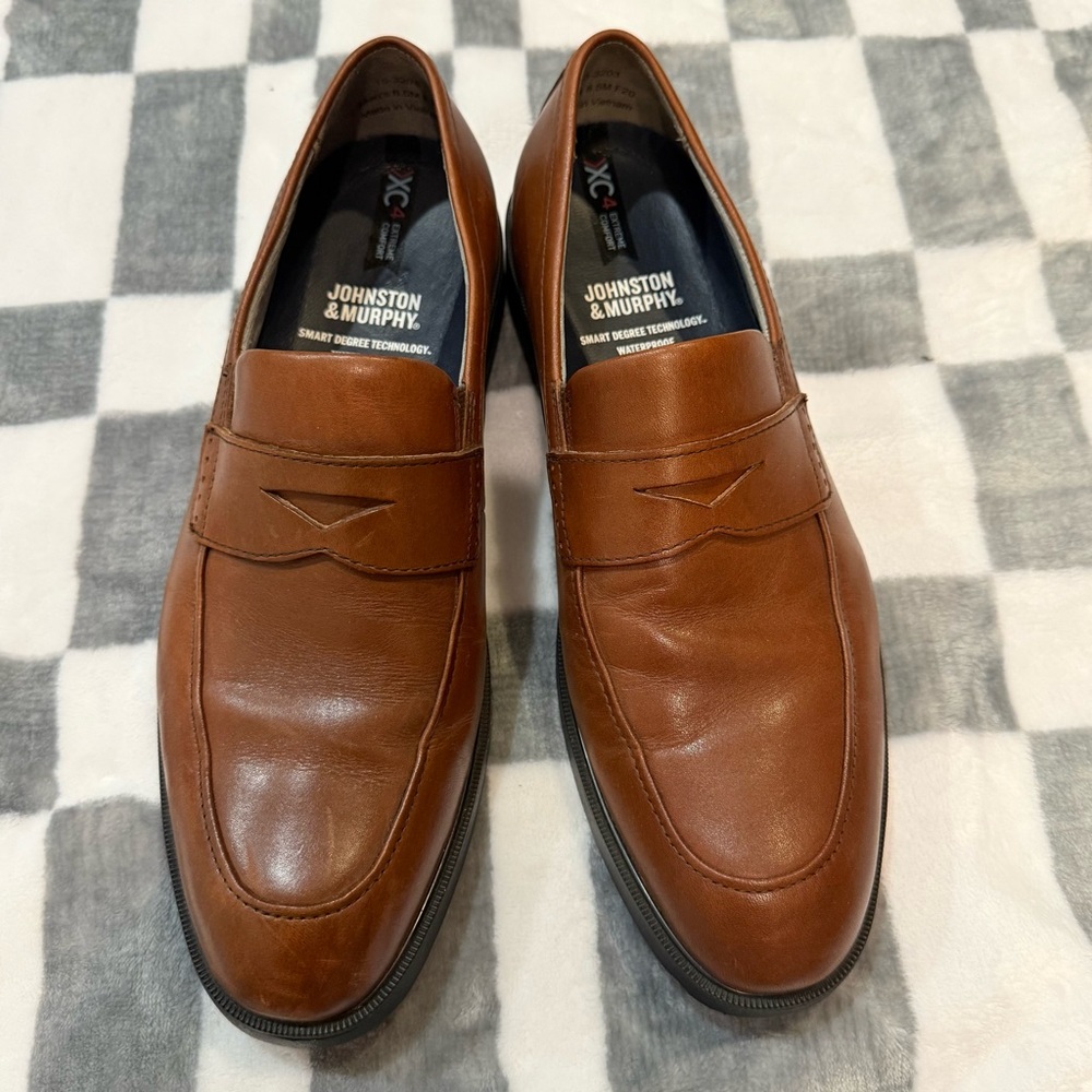 Johnston & Murphy Men's Tan Leather Loafers